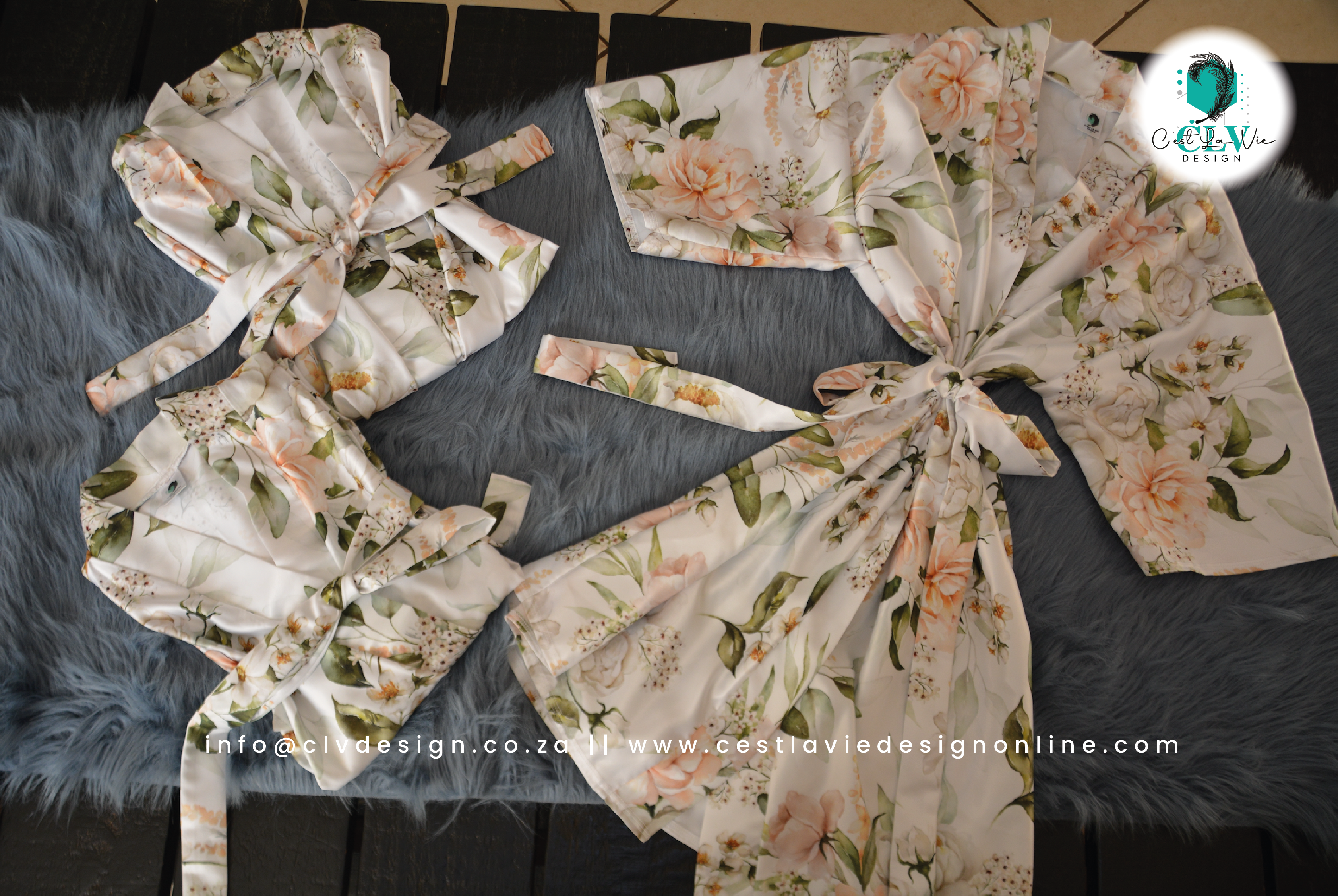 Custom Robe Printing DRESSING ROBES (CUSTOM PRINTED) – C'est La Vie Online