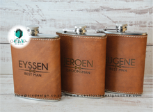 Load image into Gallery viewer, GENUINE LEATHER HIP FLASK COVER AND FLASK