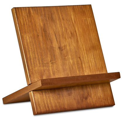 RUSTIC NATURAL WOOD COOKBOOK STAND