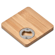 Load image into Gallery viewer, BAMBOO BOTTLE OPENER COASTER