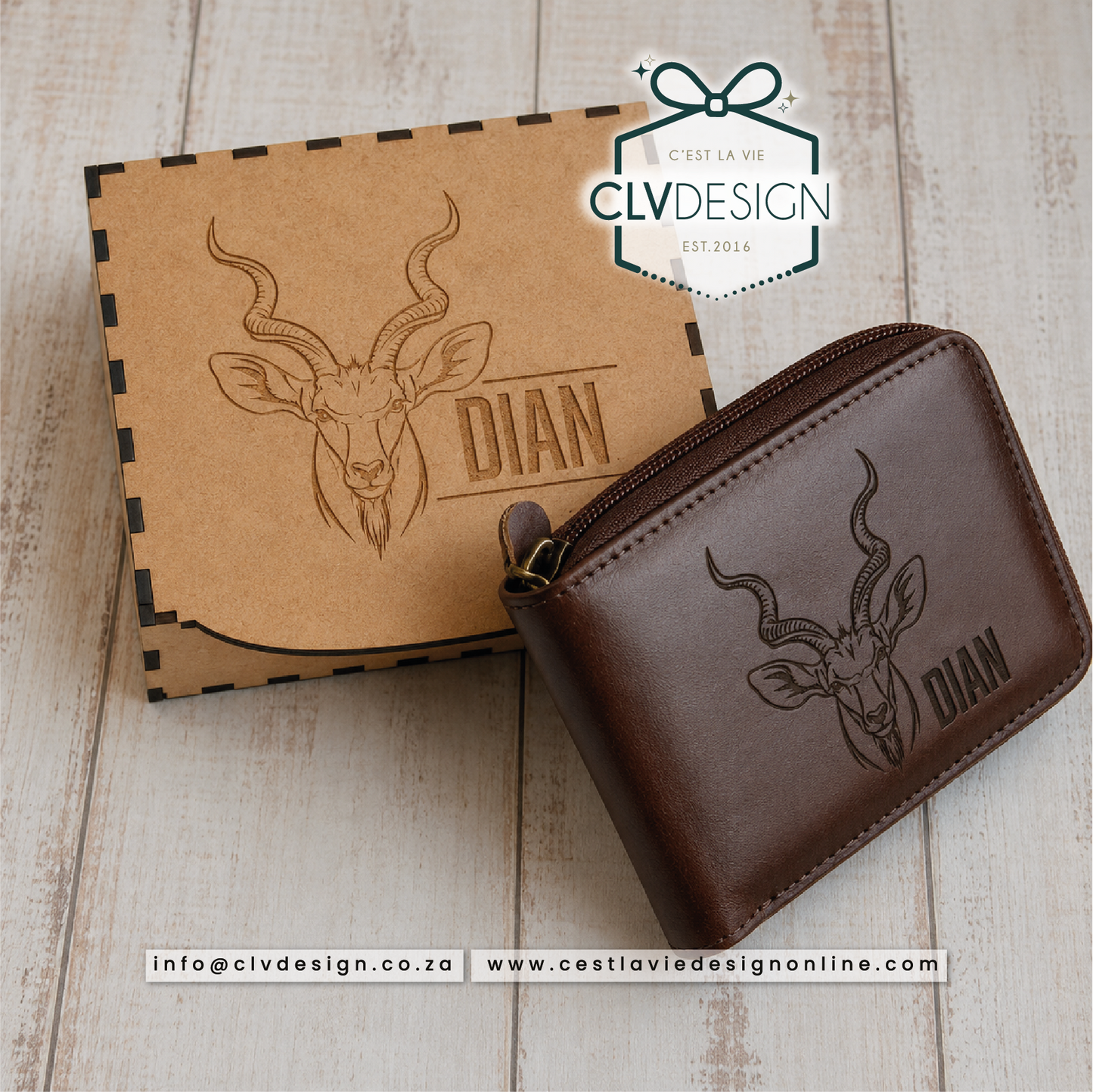 GENUINE LEATHER  ZIP AROUND CAMEL MOUNTAIN WALLET