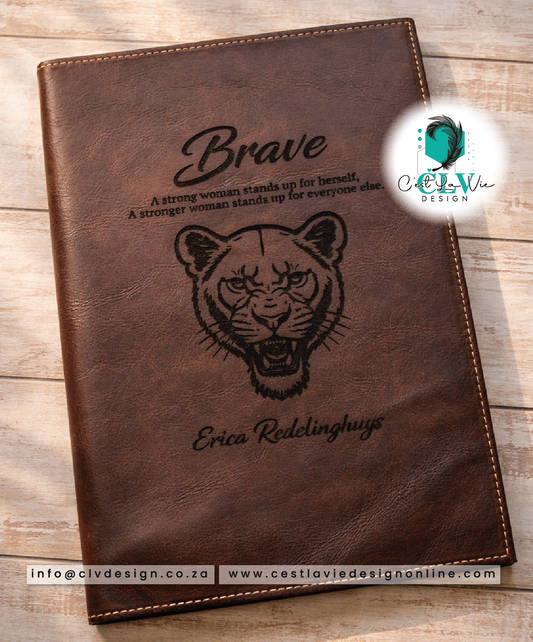 GENUINE LEATHER NOTEBOOK COVER (INCLUDES NOTEBOOK)