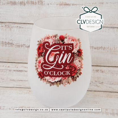 PERSONALISED 500ML FROSTED EGG SHAPE GLASS