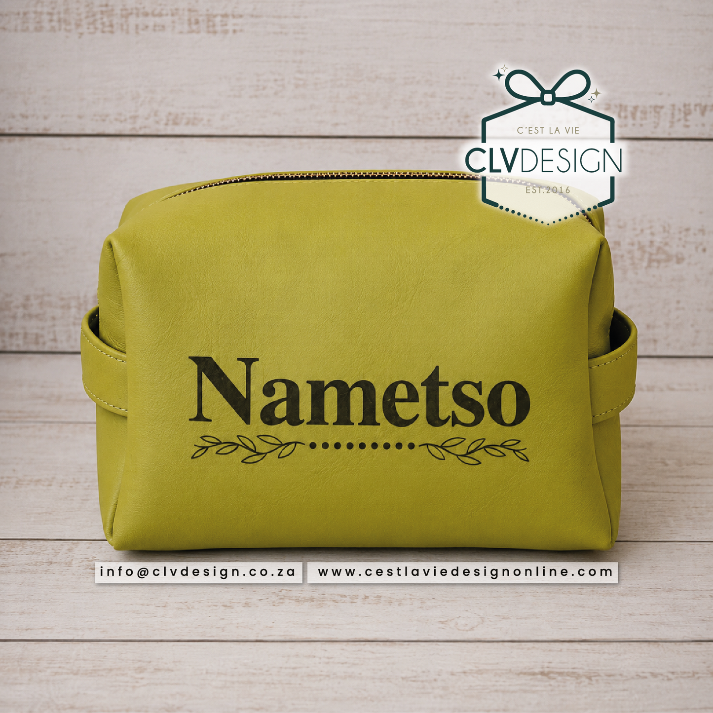 PERSONALISED GENUINE LEATHER  BOX TOILETRY BAG