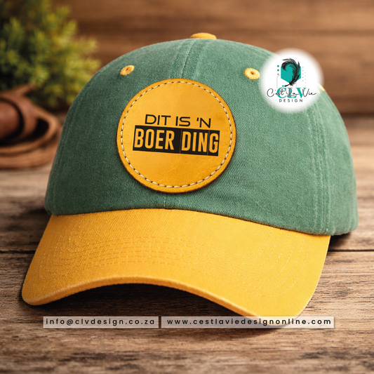 CAPS WITH LEATHER ENGRAVED PATCH (ADULTS)