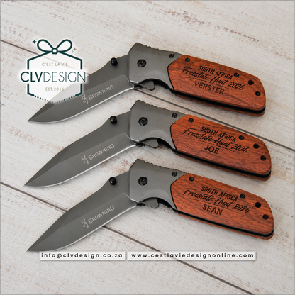 BROWNING LOCK KNIFE (RED WOOD FINISH)