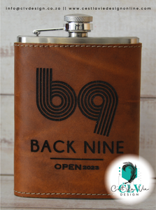 GENUINE LEATHER HIP FLASK COVER AND FLASK