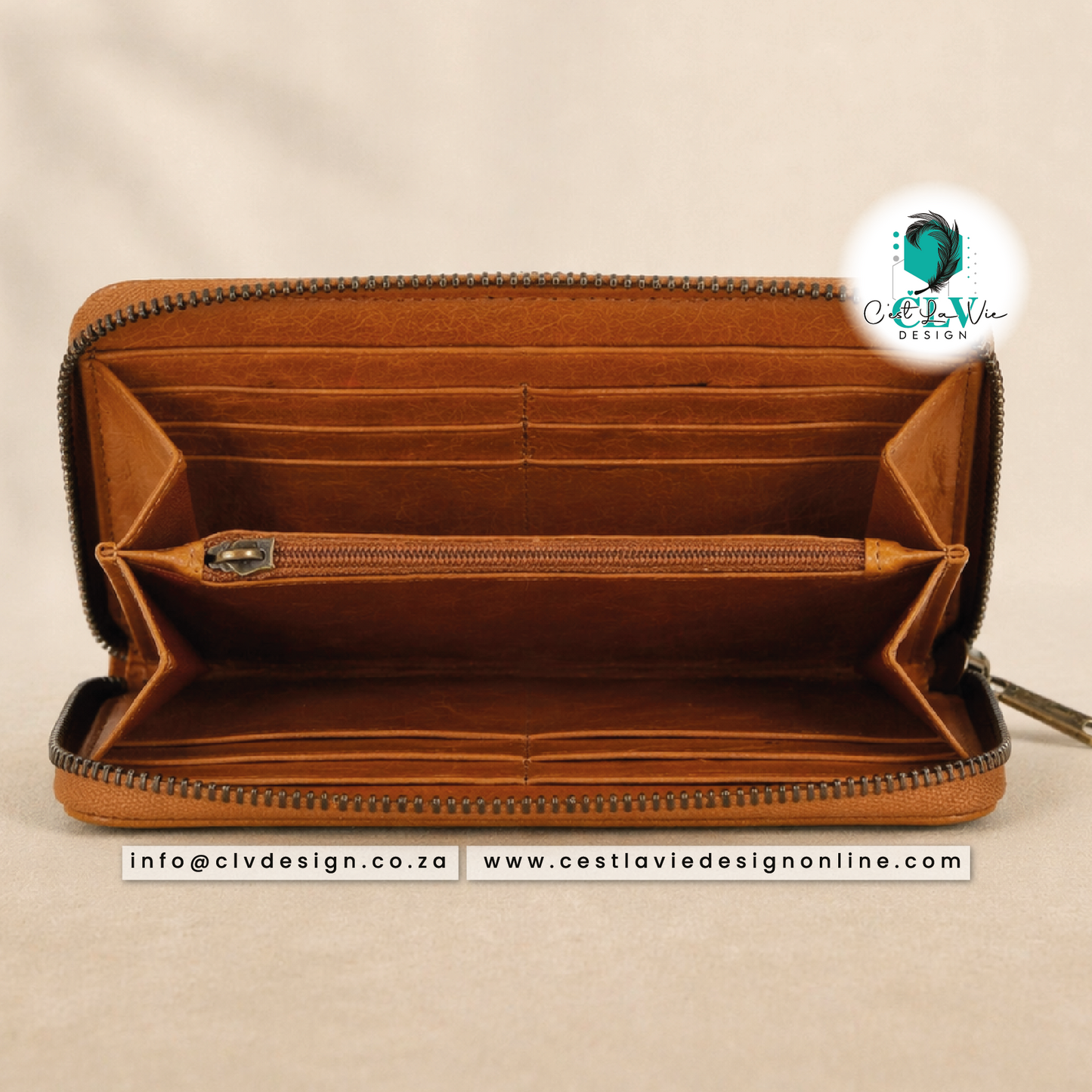 GENUINE LADIES ZIP AROUND LEATHER WALLET