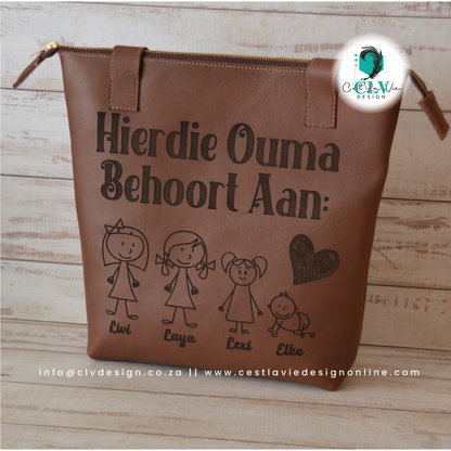 GENUINE LEATHER HANDBAG TOTE