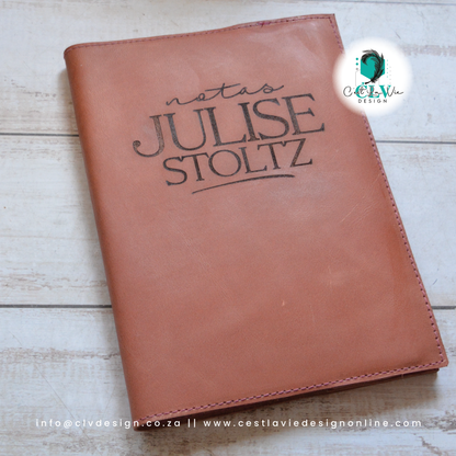 GENUINE LEATHER NOTEBOOK COVER (INCLUDES NOTEBOOK)