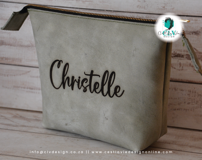 BASIC GENUINE LEATHER BASIC STYLE COSMETIC BAG