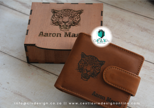 GENUINE LEATHER CAMEL MOUNTAIN WALLET