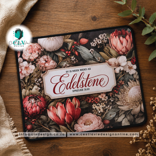 LARGE COMPUTER MAT/ MOUSE PAD WITH BLACK EDGING