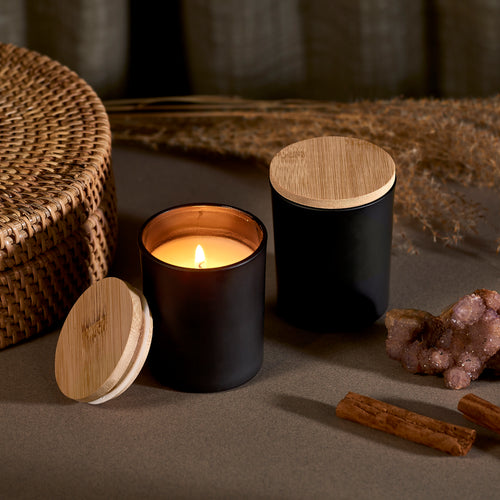 BAMBOO LID SCENTED CANDLE