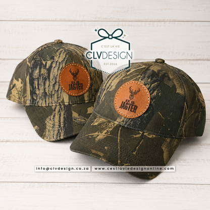 CAPS WITH LEATHER ENGRAVED PATCH (ADULTS)