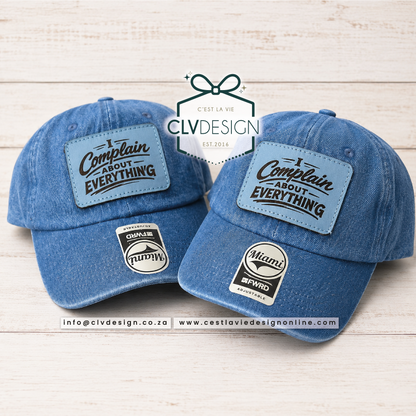 CAPS WITH LEATHER ENGRAVED PATCH (ADULTS)