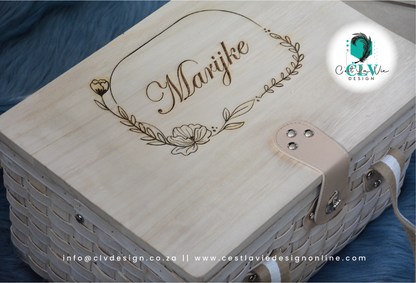 WOODEN PICNIC BASKET (2 PERSON)