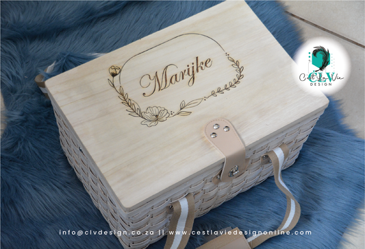WOODEN PICNIC BASKET (2 PERSON)