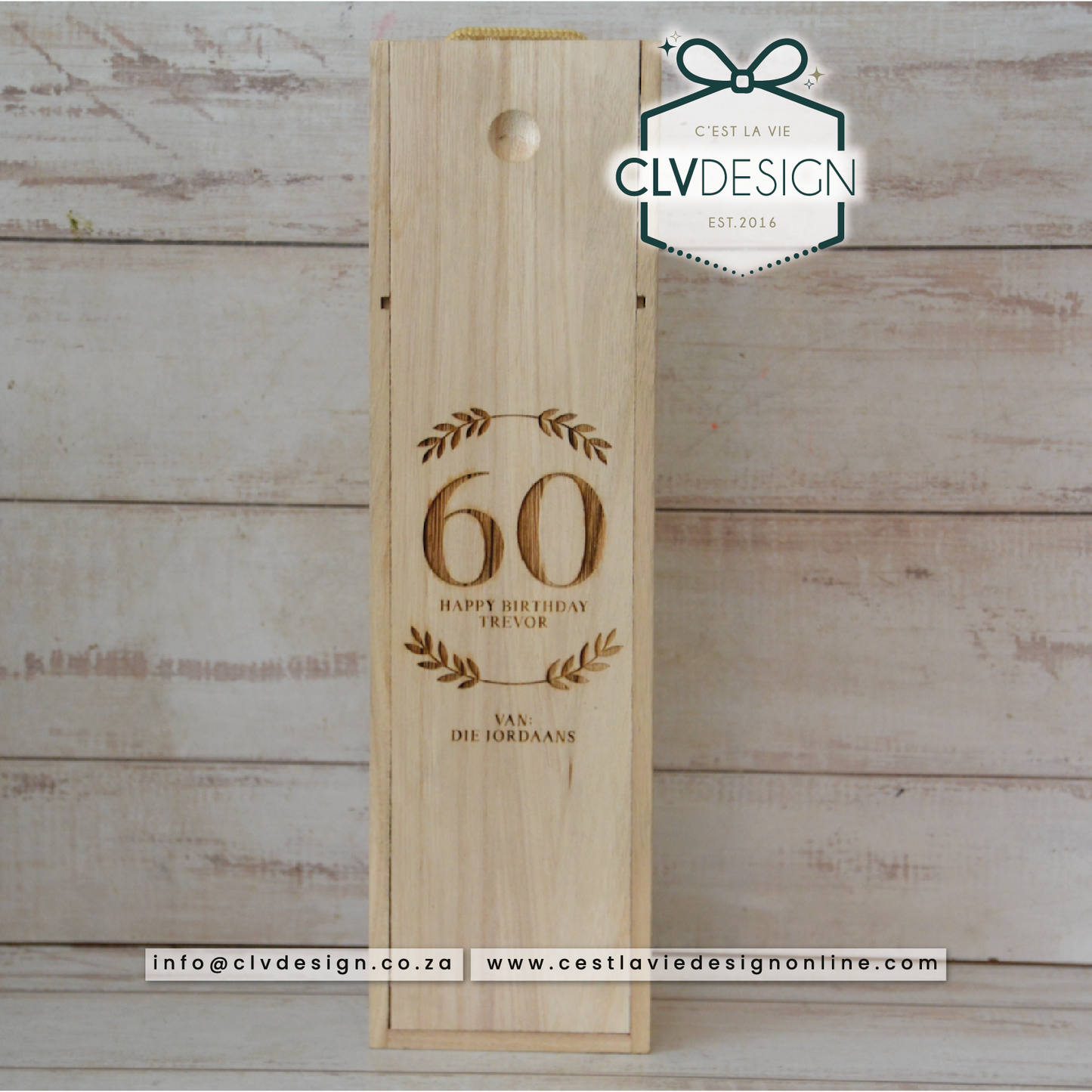 PINE WOOD WINE BOTTLE BOX