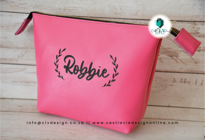 BASIC GENUINE LEATHER BASIC STYLE COSMETIC BAG