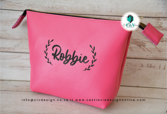 BASIC GENUINE LEATHER BASIC STYLE COSMETIC BAG