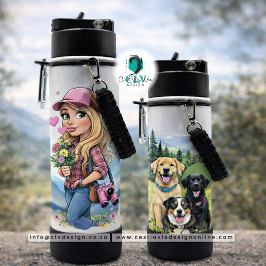 PRINTED STAINLESS STEEL ROPE BOTTLE