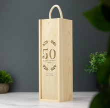 Load image into Gallery viewer, PINE WOOD WINE BOTTLE BOX