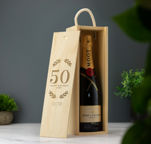 Load image into Gallery viewer, PINE WOOD WINE BOTTLE BOX