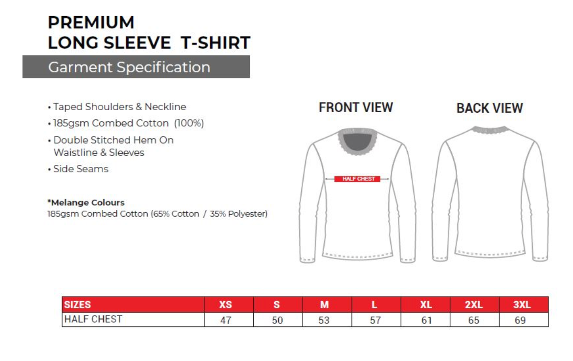 UNI-SEX LONG SLEEVE SHIRT