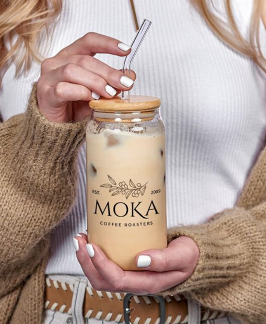 GLASS TUMBLER WITH STRAW (500ML)