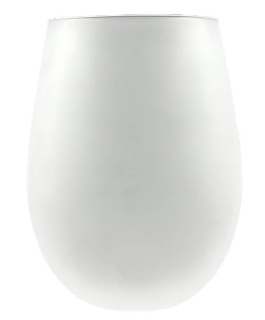 500ML FROSTED EGG SHAPE GLASS