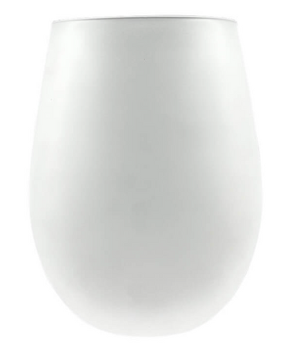 500ML FROSTED EGG SHAPE GLASS