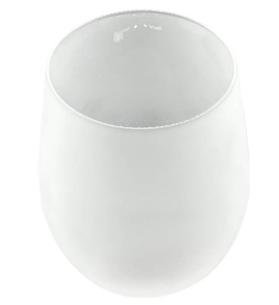 500ML FROSTED EGG SHAPE GLASS