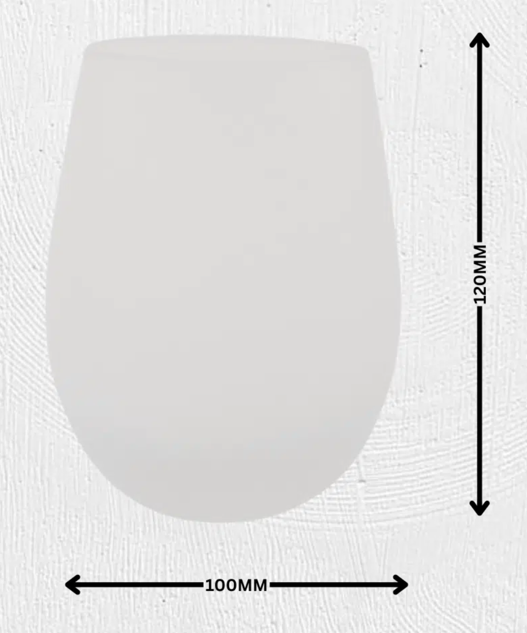 500ML FROSTED EGG SHAPE GLASS