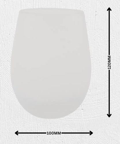 500ML FROSTED EGG SHAPE GLASS