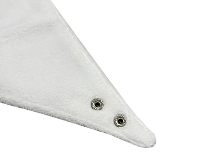 WHITE FABRIC PRINTED BABY BIB