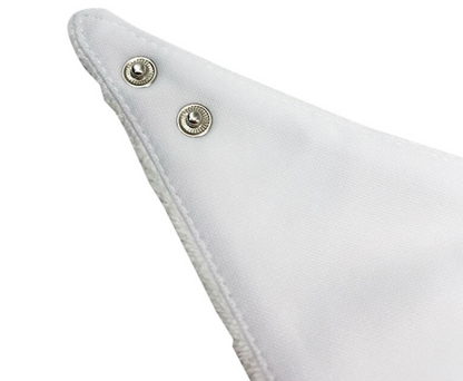 WHITE FABRIC PRINTED BABY BIB