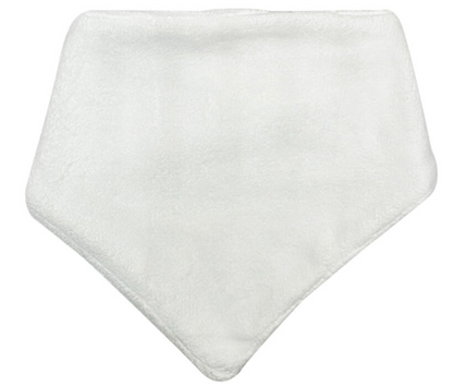 WHITE FABRIC PRINTED BABY BIB