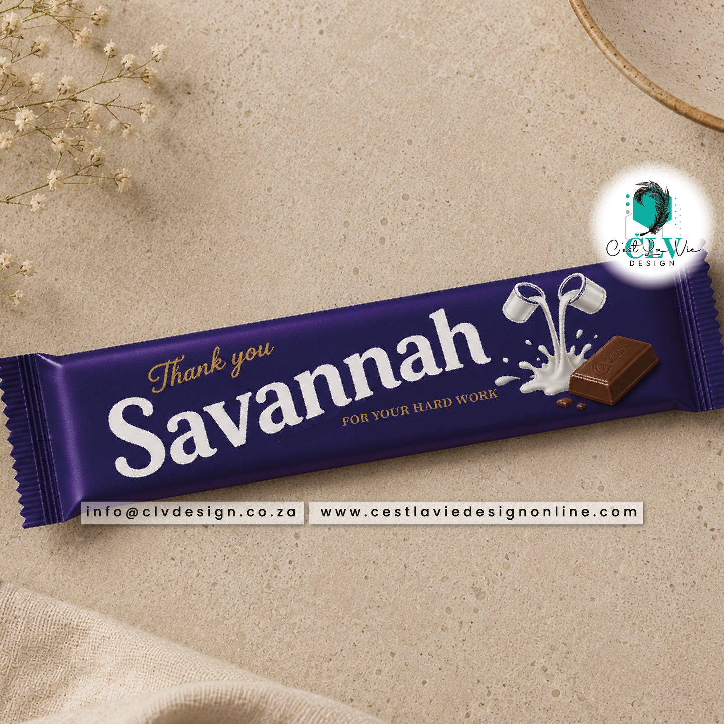 PERSONALISED SINGLE CADBURY SLAB 37G (MIN QTY 10)