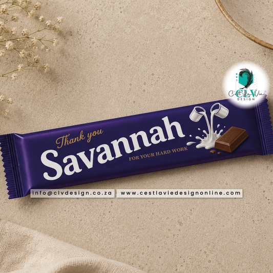 PERSONALISED SINGLE CADBURY SLAB 37G (MIN QTY 10)