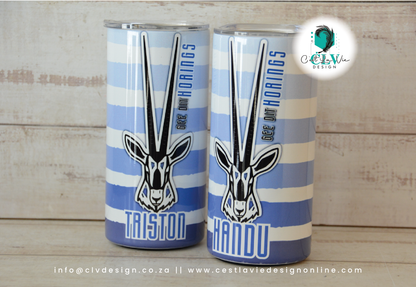 PERSONALISED STEEL SKINNY TUMBLER