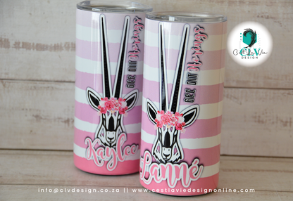 PERSONALISED STEEL SKINNY TUMBLER