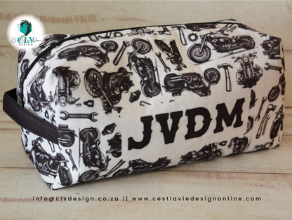 PRINTED BOX TOILETRY BAG