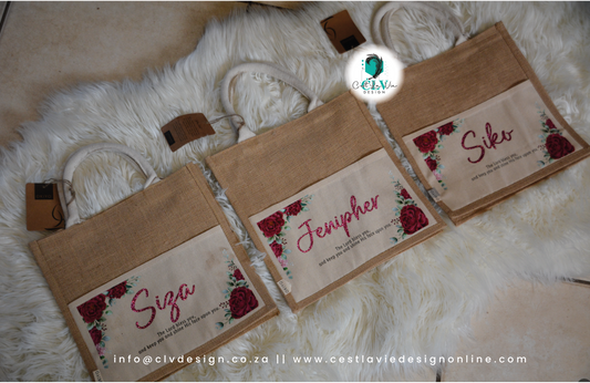 JUTE AND COTTON TOTE BAG