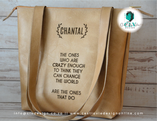 GENUINE LEATHER HANDBAG TOTE