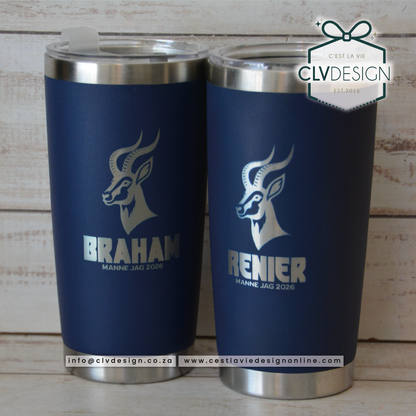 COATED STEEL TUMBLER (ENGRAVED)