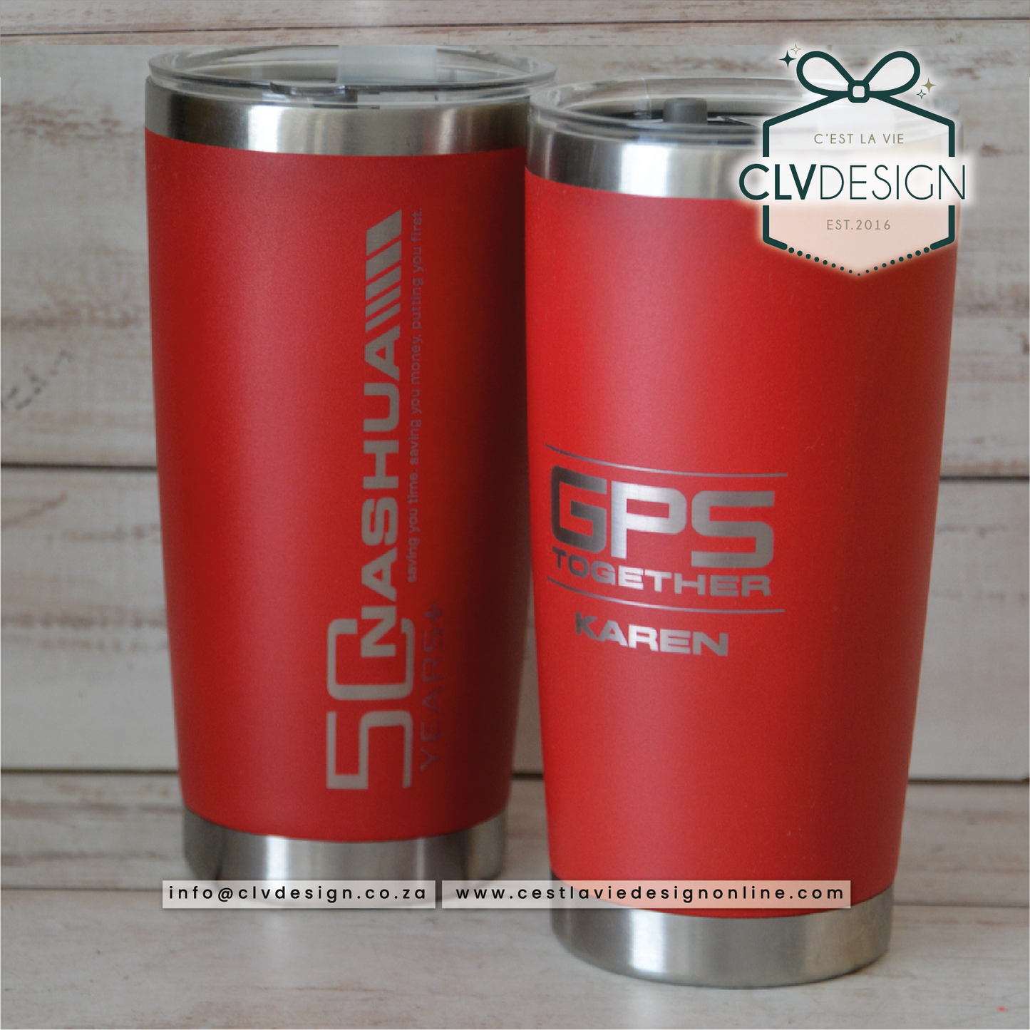 COATED STEEL TUMBLER (ENGRAVED)