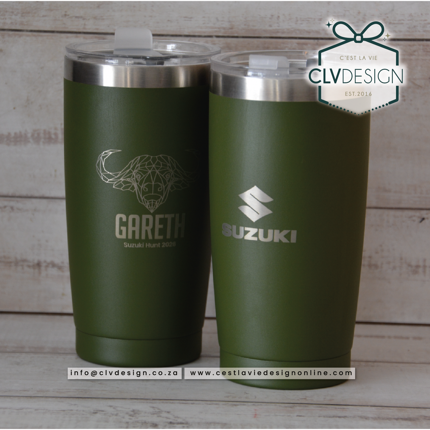 COATED STEEL TUMBLER (ENGRAVED)