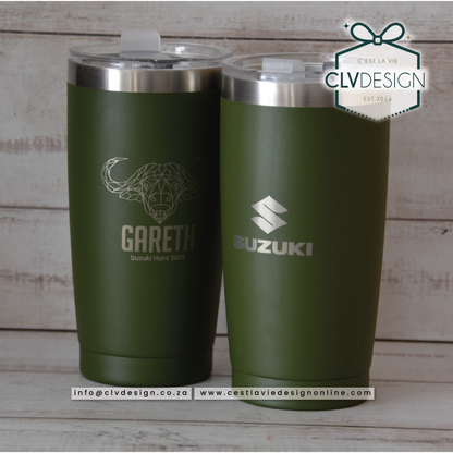 COATED STEEL TUMBLER (ENGRAVED)