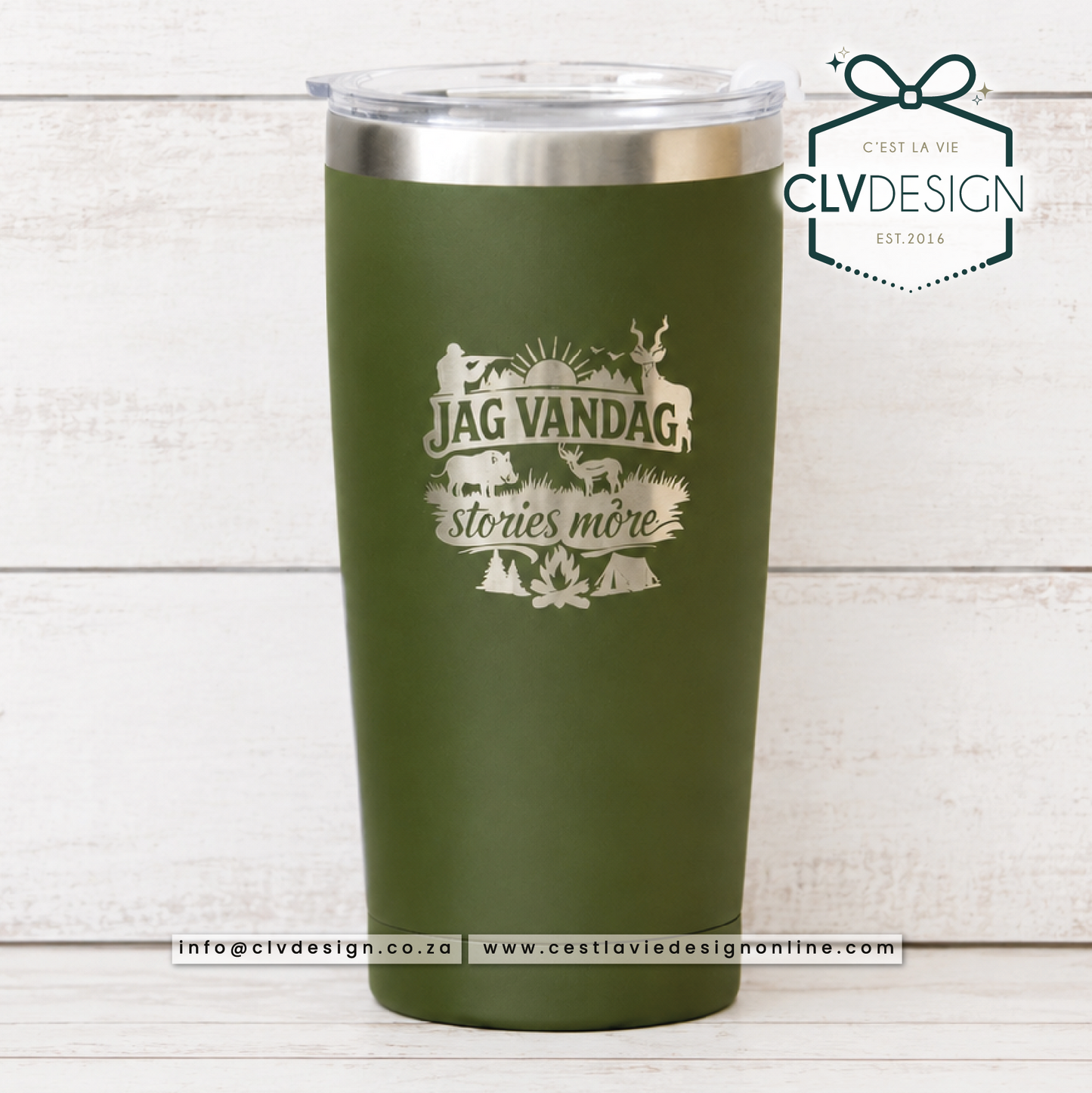COATED STEEL TUMBLER (ENGRAVED)